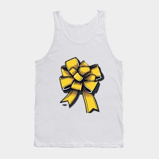 Vibrant Yellow Ribbon Illustration No. 650 Tank Top